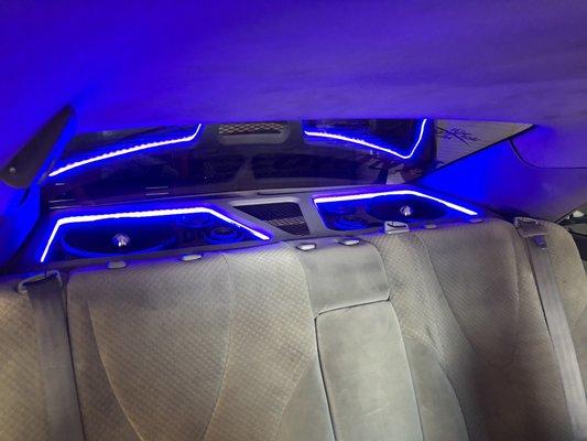 Custom rear deck lid with led lighting in a 2009  Toyota Camry