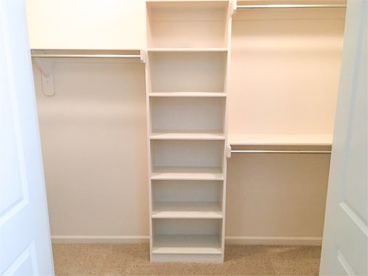 Spacious walk in closets