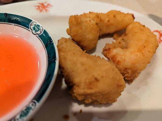 Fried shrimp (6 per order but we had devoured half)