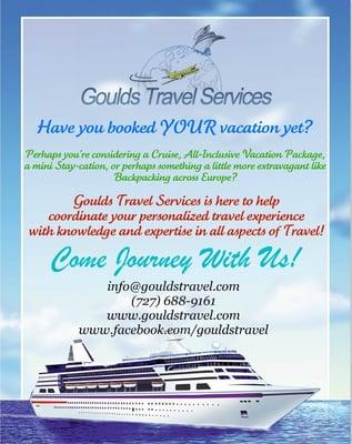 Goulds Travel offers vacations worldwide!