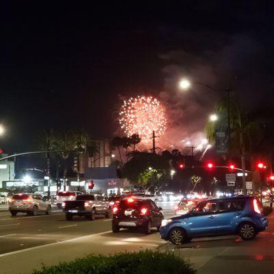 Disneyland fireworks after the show