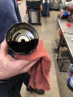 METAL SHAVINGS FOUND IN OIL A FEW HUNDRED MILES AFTER PURCHASE