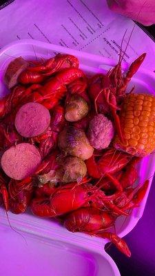 Meatballs in the crawfish boil