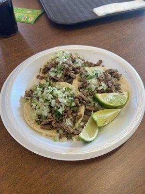 Carne asada street tacos