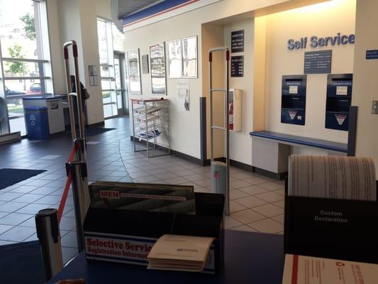 Inside the post office. Clean and air conditioned.