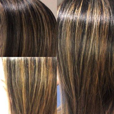 This what the top looks like... not bad but don't call this a balayage. They're just highlights