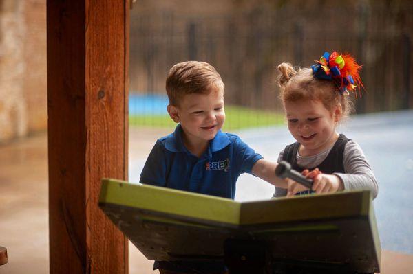 The Outdoor Classroom is one of the many enrichment rooms at The PREP.