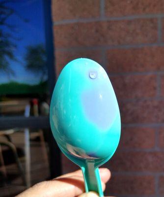 The spoons change color with temperature!