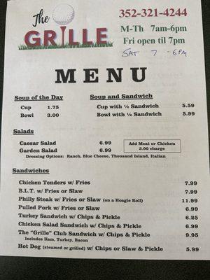 Menus page 1