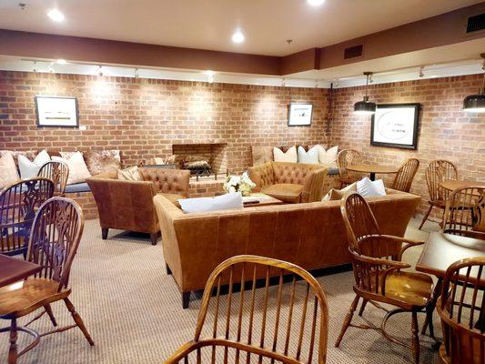 The Oak Room, located in the basement. Daily continental breakfast served from 8-11am.