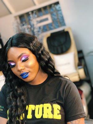 Makeup by Lavonne ( Chicago) I went for a glam look.