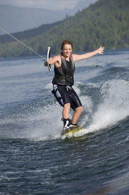 Wakeboarding.