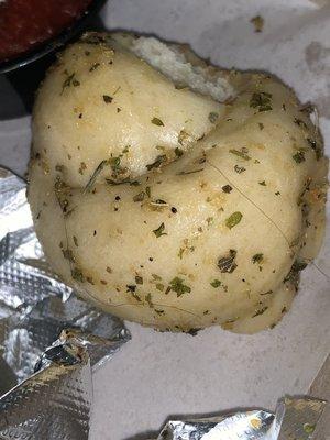 Hair cooked into garlic knot