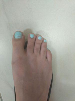 They did a good job but my toes were messed up as soon as I left the salon after they assured me they were dry.