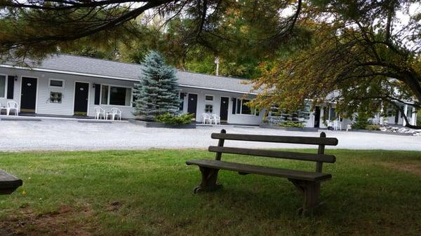 Rooms from the picnic benches