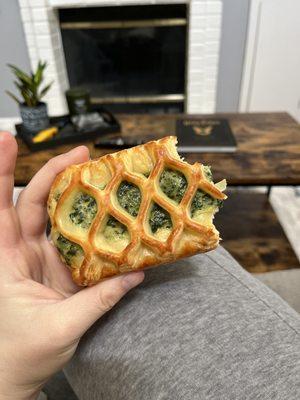 Spinach feta croissant