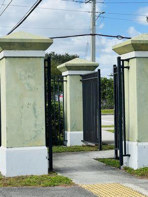 Entrance from the neighborhood to the trail.