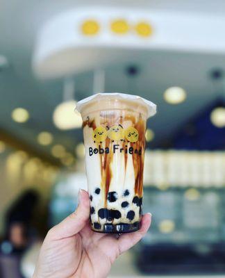 The Brown Sugar Milk Tea with boba - fantastic!!