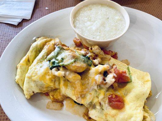 Shrimp omelette jawn- insanely good and filling