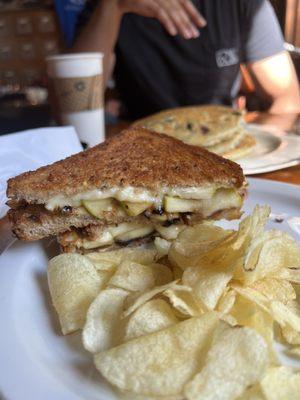 Caramelized Onion, Brie, Apple grilled cheese