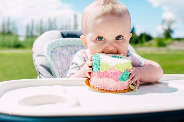 One Year Cake Smash Photos! Bellingham, WA