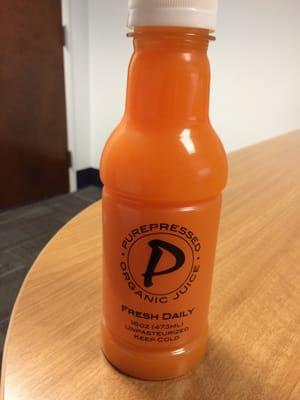 C.O.G.A. - Apple, carrot, celery and ginger. Sweet, spicy and refreshing.