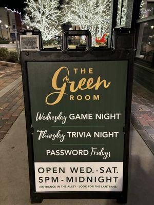 Fun nights at The Green Room