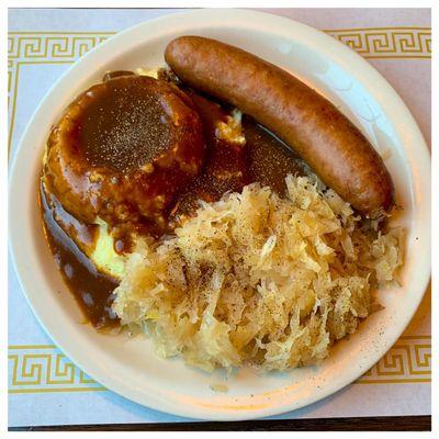 Kielbasa and kraut special.