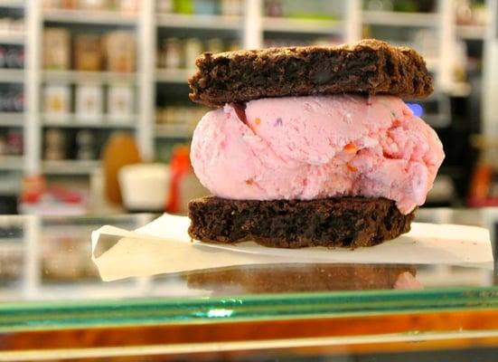 Our famous ice cream sandwiches are back! The perfect end to a hot summer day!