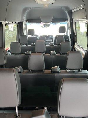 Inside van