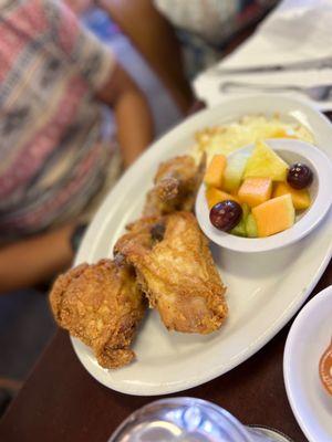 Chicken fried Chicken - tender inside and crunchy outside.