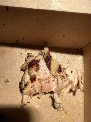 Undercooked chicken they served me