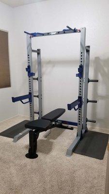 Disclaimer, rack is from Dicks, initial set up though, inspire FC-1 bench I believe is the name, $329.