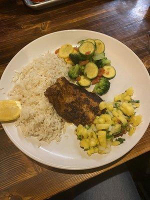 Blackened lake white fish