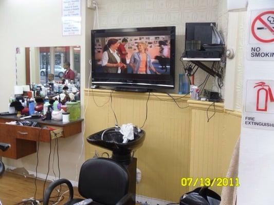 Inside of Figaro's's Barbershop in South Boston