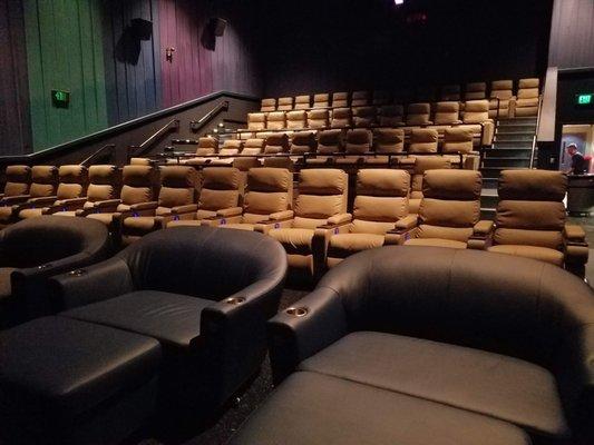 Movie theater recliner seats