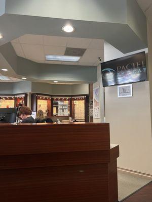 The front reception desk