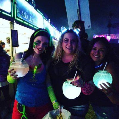 Glowing fish bowl drinksssss