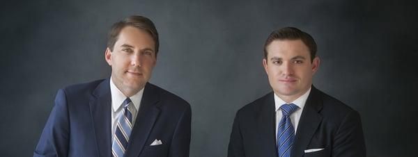 Attorney Neal Davis (left) and Tyler Brock