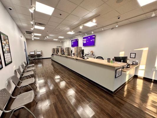 Interior of 1 Stop Motor Vehicle Services alkso known as 1 Stop MVD in Surprise, Az