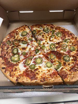 Jalapeño with pepperoni and cheese