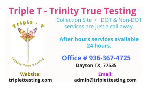 Contact information 
 Before and after hours are available must call