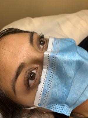 Lashlift plus tint and keratin treatment