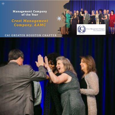 2022 Management Company of the Year ~ Awarded by Community Associations Institute Greater Houston Chapter