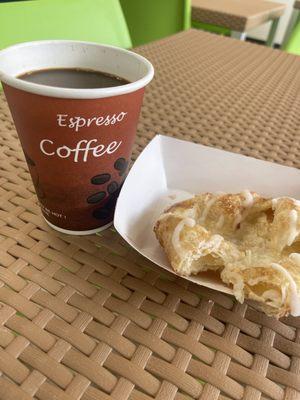 Coffee and cream cheese pastry