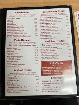 2012 menu