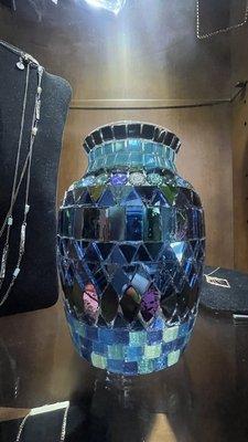 Turquoise Hand crafted vase