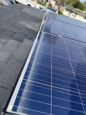 As solar panels sit stationary on the roof, debris, dust, and dirt will accumulate over time.