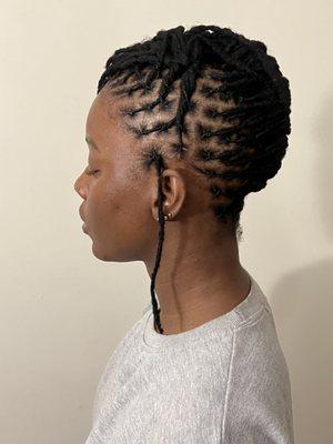 Retwist and style by Michelle at I Am Me Barbershop- Hackensack NJ