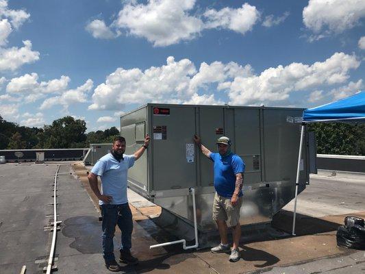 Gator Air and Energy installing a Roof Top Unit